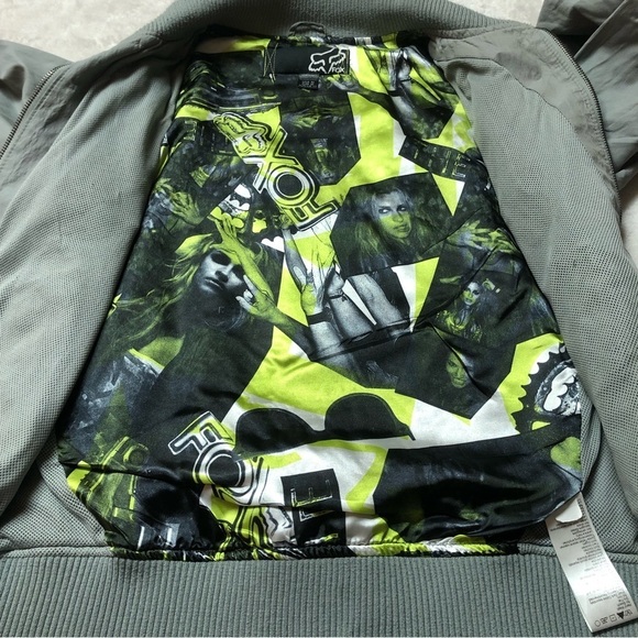 Fox Racing Light Grey Bomber Lightweight Jacket Size Medium - Picture 4 of 15